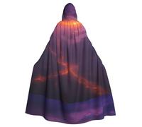 peiyeety beautiful over the city Pattern Halloween Adult Hooded Cape Cloak for wear during Halloween, role-playing