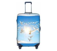 peiyeety Bird Love Heart Art2 Durable Elastic Suitcase Cover - Protect and Distinguish Your Luggage