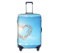 peiyeety Bird Love Heart Art3 Durable Elastic Suitcase Cover - Protect and Distinguish Your Luggage