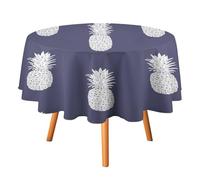 peiyeety Blue Pine Round Tablecloth Waterproof Tablecloths Summer Tablecovers Outdoor Tablecloths Dinner 60x60in