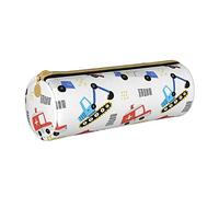 peiyeety Cartoon Emergency Vehicles Aesthetic Pen-Cil Case Organizer Pou-Ch Box with Zipper for School Office Girls Women