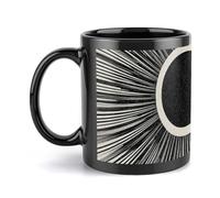 peiyeety Ceramic Coffee Mug 11oz, Sturdy Printed Mug for Daily Use Monochrome Gleam, Great Gift Idea for Men, Women, Mom, Dad, Valentine‘s Day, Anniversary, Housewarming