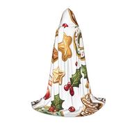 peiyeety Christmas Donut Dessert Hooded Cloak For Adult Teenager Halloween Hooded Cape Wizard Robe With Cape Fear