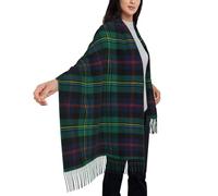 peiyeety Clan Malcolm Tartan Plaid Scarf for Women Plaid Soft Cashmere Feel Pashmina Shawl Wraps, Cozy and Lightweight for Daily & Holiday Wear