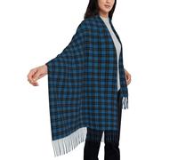 peiyeety Clan Ramsay Ramsey Blue Hunting TartanScarf for Women Tartan Soft Cashmere Feel Pashmina Shawl Wraps, Cozy and Lightweight for Daily & Holiday Wear