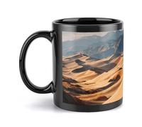 peiyeety Coffee Mug, 11oz Ceramic Mug with Printed Design Silent Waves, Smooth & Durable Cup for Morning Coffee, Tea, Gift for Christmas, Birthday, Office, Home