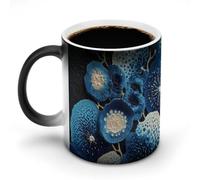 peiyeety Color Changing Mug, Dynamic Poetry Pattern 12oz Ceramic Heat Sensitive Magic Cup for Coffee & Tea - Funny Novelty Gift for Men and Women Halloween, Christmas