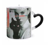 peiyeety Color Changing Mug, Glitch Rebellion Pattern Heat Sensitive Magic Cup - Ceramic Coffee Mug for Men & Women, Funny Christmas Birthday Gift