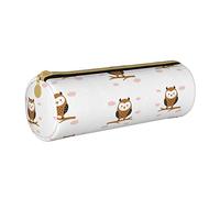 peiyeety Cool Cute Owl Kawaii Pen-Cil Case Porta-Ble Pen Bag Organizer Pou-Ch Stationery Box with Zipper Cosmetic Bag