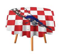 peiyeety Croatian Flag Round Tablecloth Reusable Tablecloths Covers Tablecovers Outdoor Tablecloths Birthdays 60x60in