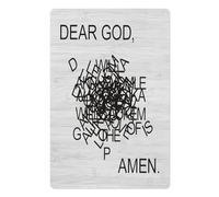 peiyeety Dear God Amen Tin Sign 8x12 Inch - Farmhouse Style Rustic Metal Tin Sign for Home Decoration