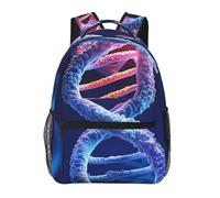 peiyeety DNA Genetic Helix Travel Backpack for Men & Women 15.6 inch Laptop Backpack Waterproof Work Back Pack