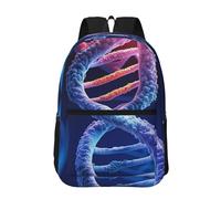 peiyeety DNA Genetic Helix Travel Backpack for Men & Women 17 inch Laptop Backpack Waterproof Work Bag