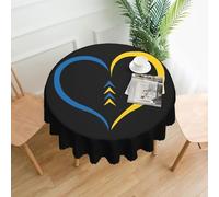 peiyeety Down Syndrome Awareness Round Table Cloth 60 Inch Waterproof Splash Resistant Wrinkle Tablecloth Kitchen Table for Indoor Outdoor Restaurant Decor