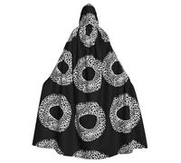 peiyeety Dynamic melody Printed Adult Hooded Cloak is a super large, comfortable, and durable Halloween hooded poncho