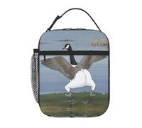 peiyeety Funny Canadian Goose Illustration Lunch Box Reusable Leak-Proof Portable Insulated Picnic Office Hiking Fishing Lunch Bag