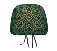 peiyeety Golden Norse Mythology Viking Yggdrasil Tree of Life Car Head Rest Covers Set Auto Front/Rear Seats Headrest Cover Universal Fit Most Cars, Sedan, SUV, Unique Gift for Women Men