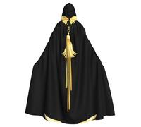 peiyeety Golden tassel wings Printed Adult Hooded Cloak is a super large, comfortable, and durable Halloween hooded poncho