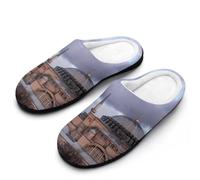 peiyeety Hagia Sophia Istanbul Turkiye House Slippers for Women Warm Fleece Home Shoes Winter Indoor Outdoor42-43