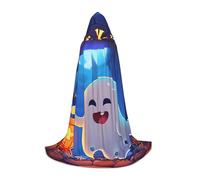 peiyeety Halloween Ghosts Fire Hooded Cloak For Adult Teenager Halloween Hooded Cape Wizard Robe With Cape Fear