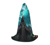 peiyeety Halloween Grim Reaper Pumpkin Hooded Cloak For Adult Teenager Halloween Hooded Cape Wizard Robe With Cape Fear