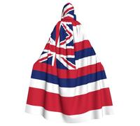 peiyeety Hawaii Flag Printing Halloween Adult Hooded Cloak is a super large, comfortable, and durable cloak