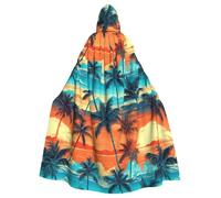 peiyeety hawaii palm tree Printing Halloween Adult Hooded Cloak is a super large, comfortable, and durable cloak