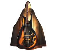 peiyeety Instrumental Guitar Printing Halloween Adult Hooded Cloak is a super large, comfortable, and durable cloak