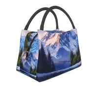 peiyeety Insulated Lunch Bag Snow Mountain Lunch Box for Women Men Reusable Leakproof Cooler Bag for Office Picnic