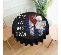 peiyeety It's in MyCuba Round Table Cloth 60 Inch Waterproof Splash Resistant Wrinkle Tablecloth Kitchen Table for Indoor Outdoor Restaurant Decor