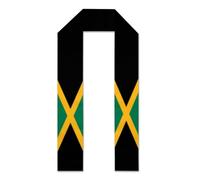 peiyeety Jamaica Jamaican Flag 0International Graduate Satin Stole Scarf 72 Graduation Sash for Abroad Student Study Class Congratulation Gifts