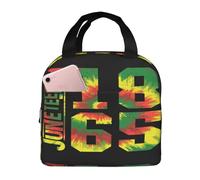 peiyeety Juneteenth Black History Month 1865 Lunch Bag for Unisex Reusable Insulated Lunch Box Large Capacity Reusable Insulated Cooler