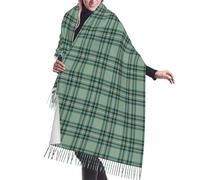 peiyeety Kelly Tartan Pattern Mint Green Irish Plaid Cashmere Fringe Scarf Autumn And Winter Scarves The Most Soft Classic