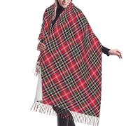 peiyeety Kemp-Tartan-Check-Diagonal Cashmere Fringe Scarf Autumn And Winter Scarves The Most Soft Classic