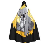 peiyeety Koalas in the Sun Printed Adult Hooded Cloak is a super large, comfortable, and durable Halloween hooded poncho