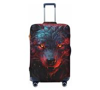 peiyeety Luggage Cover Elastic Washable Suitcase Protector Dustproof Personalized Burn Together Travel Baggage Covers for 18-32 Inch, Medium, Black