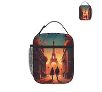 peiyeety Lunch Bag Couple Walking on The Path Leakproof Tote Box Insulated Cooler Bags for Picnic Travel