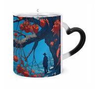 peiyeety Magic Color Changing Mug, Abundant Autumn Harvest Pattern Heat Sensitive Ceramic Cup - 12oz Coffee Tea Cup, Novelty Gift for Holiday