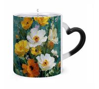 peiyeety Magic Color Changing Mug, Autumn Palette Pattern Heat Sensitive Ceramic Cup - 12oz Coffee Tea Cup, Novelty Gift for Holiday