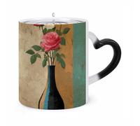 peiyeety Magic Color Changing Mug, Nature's Poetry Pattern Heat Sensitive Ceramic Cup - 12oz Coffee Tea Cup, Novelty Gift for Holiday