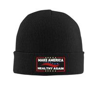 Peiyeety Make America Healthy-Again hat Republican pro-Trump Kennedy 2024 Knit Beanie Hat Winter Cap Black