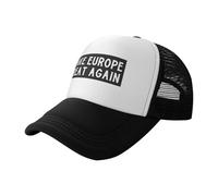 peiyeety Make Europe Great Again Mesh Trucker Hat Adjustable Baseball Caps for Men Women Classic Dad Hat Black