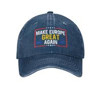 peiyeety Make Europe Great Again Mesh Trucker Hat Adjustable Baseball Caps for Men Women Classic Dad Hat Navy Blue