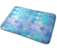peiyeety Mermaid Scales Bath Rug Absorbent Super Cozy Bath Mat Non Slip Rug for Bathroom, Doormat, Kitchen, Machine Washable, Bathroom Decorations 16x24 Inch