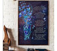 peiyeety Metal Vintage Tin Sign Decor Butterfly As I Sit in Heaven and Watch You Everyday I Never Went Away Poster Wall Poster Plaque for Home Kitchen Bar Pub Club Coffee Shop Decor 8x12 Inch