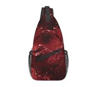 peiyeety Moody Crimson Agate Dark Blood Red Jewel Tone Sling Bag Crossbody Backpack For Women Men Travel Hiking Daypack Chest Shoulder Bag