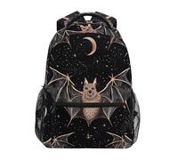 peiyeety Moon Bat (01) Laptop Backpack for Women Men, Personalized College Bookbag Travel Bag Casual Daypack back packs