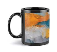 peiyeety Mug, 11oz Ceramic Coffee Cup, Dark Waves, Floating Light Gift for Holiday, Wedding, Party, Housewarming, Excellent for Home and Office Use