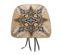 peiyeety Native American Bead Cross EthnicCar Head Rest Covers Set Auto Front/Rear Seats Headrest Cover Universal Fit Most Cars, Sedan, SUV, Unique Gift for Women Men