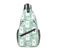 peiyeety No Drama Llama Sling Bag Crossbody Backpack For Women Men Travel Hiking Daypack Chest Shoulder Bag